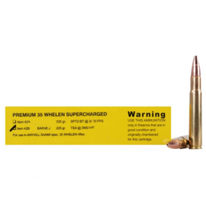 BUFFALO Bore 35 Whelen Ammo 225 Grain Barnes Triple-shock X Solid Hollow Point Lead Free Box Of 20