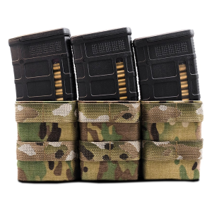ESSTAC KYWI Midlength Triple AR-10/AK-47 Rifle Magazine Pouch with MOLLE Nylon Multicam
