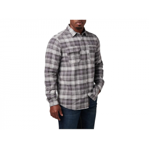 5.11 Men's Lester Flannel Shirt Overcast Gray Plaid Medium