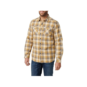 5.11 Men's Gunner Plaid Long Sleeve Shirt Old Gold Plaid Medium - 5.11