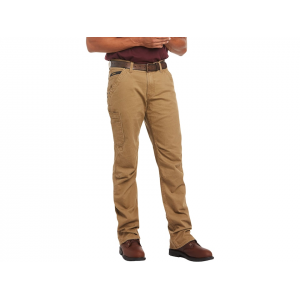 ARIAT Men's Rebar M4 DuraStretch Washed Twill Dungaree Pants Field Khaki 30X32