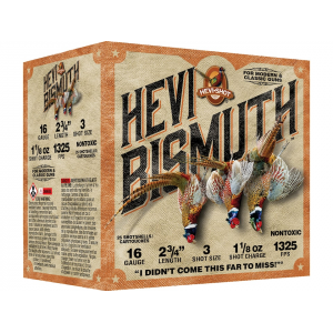 i-Shot Hevi-Bismuth Upland 16 Gauge 2-3/4 #3 Bismuth Shot 1-1/8 Oz Box Of 25 Ammo
