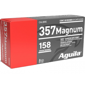 Aguila 357 Magnum Ammo 158 Grain Semi-Jacketed Soft Point Case of 1000 (20 Boxes of 50) - Aguila