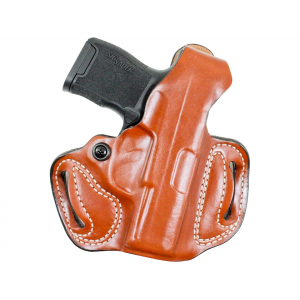 DeSantis Gunhide Thumb Break Mini Slide OWB Holster Right Hand Sig Sauer P365 with Red Dot Leather Tan - Desantis Gunhide