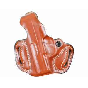 DESANTIS GUNHIDE Thumb Break Mini Slide OWB Holster Left Hand Springfield Hellcat, Hellcat OSP with Streamlight TLR-6 Leather Tan