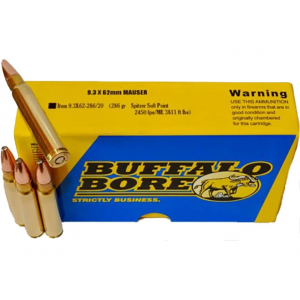 falo Bore 9.3x62mm Mauser 286 Grain Spitzer Box Of 20 Ammo