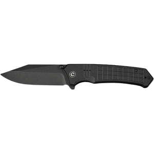 CIVIVI Tacticorix Pocket Knife 3.7" Clip Point Nitro-V Black Stonewash Blade G-10 Handle Black - Civivi