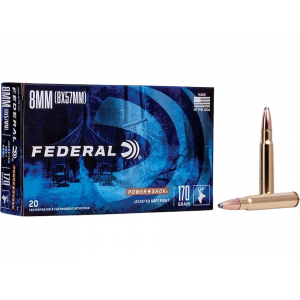 eral Power-Shok 8x57mm JS Mauser (8mm Mauser) (323 Diameter) 170 Grain Jacketed Soft Point Box Of 20 Ammo