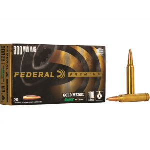 eral Premium Gold Medal 300 Winchester Magnum 190 Grain Sierra MatchKing Jacketed Hollow Point Box Of 20 Ammo