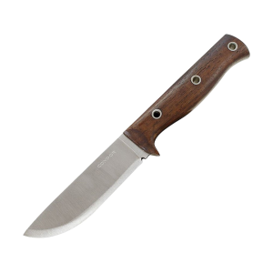 Condor Knives Swamp Romper Fixed Blade Knife 4.5" Drop Point 1075 Polished Blade Walnut Handle - Condor Knives