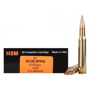  Trophy Gold 30-06 Springfield 210 Grain Berger Hunting VLD (Very Low Drag) Jacketed Hollow Point Box Of 20 Ammo