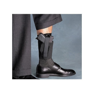 Galco COP Ankle Holster Right Hand Ruger LCP, North American Arms Guardian 380 Padded Elastic Black Nylon Black