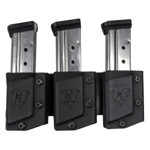 Comp-Tac Tri-Mag Pistol Magazine Pouch Right Hand Sig Sauer P365, P226, Springfield XD, Walther PPQ Kydex Black - Comp-Tac