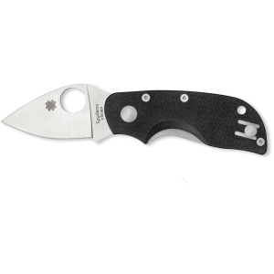 Spyderco Chicago Pocket Knife 2" Drop Point CTS-BD1 Satin Blade G-10 Handle Black - Spyderco
