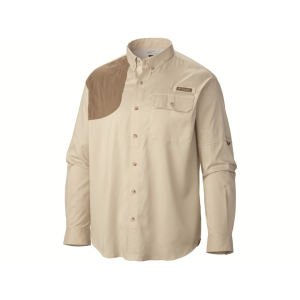 Columbia Men's PHG Blood and Guts Shooting Long Sleeve Shirt Fossil Medium - Columbia
