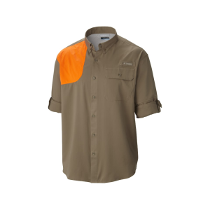 Columbia Men's PHG Blood and Guts Shooting Long Sleeve Shirt Flax 2XL - Columbia