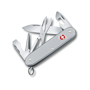 Victorinox Swiss Army Pioneer X Alox Pocket Knife Drop Point Stainless Steel Polished Blade Alox Handle Silver - Victorinox Swiss Army