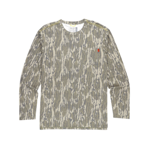 Marsh Wear Men's Buxton Long Sleeve Crew Neck T Shirt Mossy Oak Original Bottomland Large
