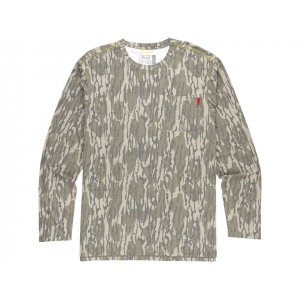 MARSH WEAR Men's Buxton Long Sleeve Crew Neck T Shirt Mossy Oak Original Bottomland XL