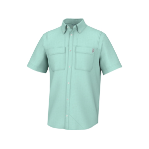 Huk Men's Back Draft Short Sleeve Shirt Eggshell Blue XL - Huk