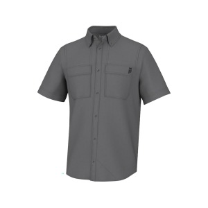 Huk Men's Back Draft Short Sleeve Shirt Night Owl Large - Huk