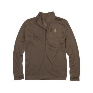 BROWNING Men's Early Season Quarter Zip Shirt Major Brown Large