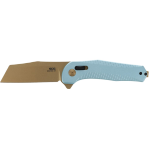 Sog SOG Diverge XR Folding Knife 3" Sheepsfoot D2 Gold Blade Aluminum Handle Blue - $64.99 at MidwayUSA