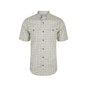 Drake Men's Frat BD Tattersall Short Sleeve Shirt Petunia Purple Medium - Drake