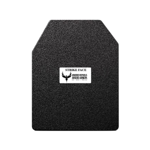 AR500 Body Armor Stand Alone Ballistic Plate III Left Hand Shooter's Cut 10" x 12" Flat Steel - Ar500 Armor
