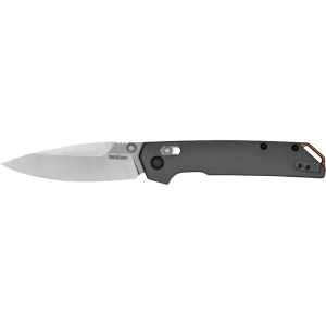 Kershaw Iridium Pocket Knife 3.4" Drop Point D2 Stonewashed Blade Aluminum Handle Gray