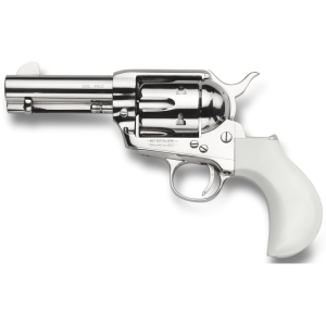 TAYLOR'S & Company 1873 Cattleman Flattop 357 Magnum Revolver 3.5" Nickel Barrel 6 Round Ivory Grip Birdshead