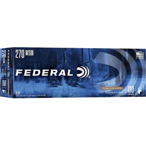FEDERAL Power-shok 270 Winchester Short Magnum (wsm) Ammo 130 Grain Jacketed Soft Point Box Of 20