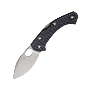 Fox Knives Zero 2.0 Pocket Knife 2.76" Drop Point BECUT Stonewashed Blade Fiberglass Reinforced Nylon (FRN) Handle Gray - Fox Knives