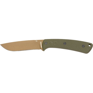 Browning Back Country Medium Fixed Blade Knife 3.5" Drop Point D2 Bronze Blade G-10 Handle Green - Browning
