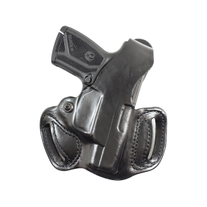 DeSantis Gunhide Thumb Break Mini Slide OWB Holster Right Hand Springfield Armory Hellcat Pro with Reflex Sight Leather Black - Desantis Gunhide