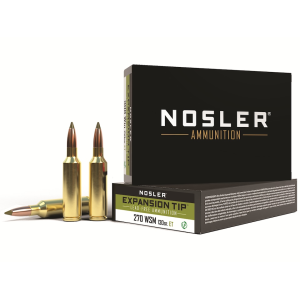 NOSLER E-tip 270 Winchester Short Magnum (wsm) Ammo 130 Grain NOSLER Expansion Tip (e-tip) Polymer Tip Lead Free Box Of 20