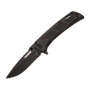 BLACKHAWK! BHBB401BK Folding Knife 4.25" Drop Point D2 Black Blade Zytel Handle Black - Blackhawk!