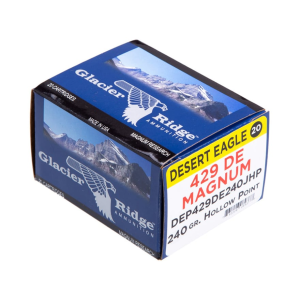 MAGNUM Research 429 Desert Eagle Ammo 240 Grain Jacketed Hollow Point Box Of 20