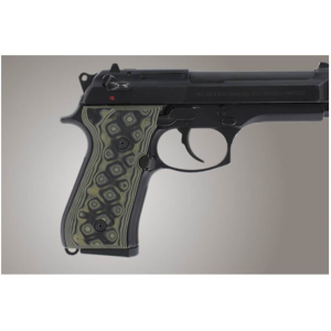 Hogue Extreme Series Grip Beretta 92F, 92FS, 92SB, 96, M9 G10 Olive Drab - Hogue