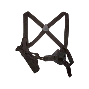 Uncle Mike's Sidekick Bandolier Chest Holster Right Hand Thompson Center Contender, Super Contender 14", Encore, 10" Remington XP-100 Nylon Black - Uncle Mike's