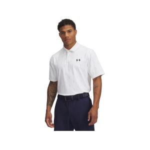 UNDER ARMOUR Men's Printed Polo White/Midnight Navy Medium