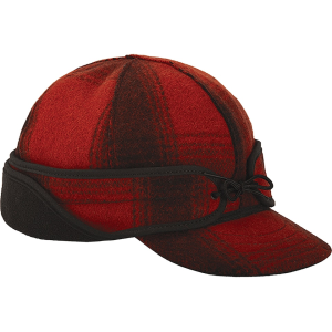 STORMY KROMER Men's Rancher Cap Red/Black Plaid 7 1/4