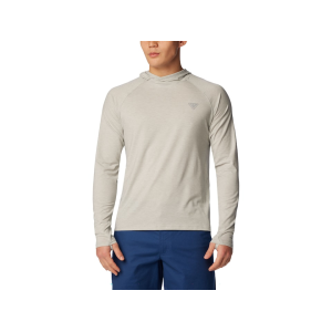 Columbia Men's PFG Uncharted Hoodie Cool Gray Heather Medium - Columbia