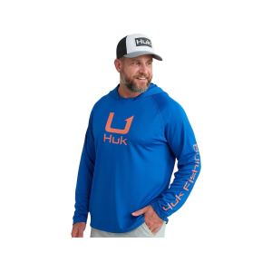 HUK Men's Icon Hoodie Ocean Blue XL