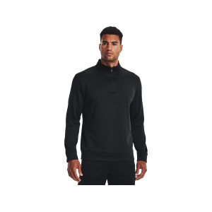 UNDER ARMOUR Men's Fleece Quarter Zip Jacket Black XL