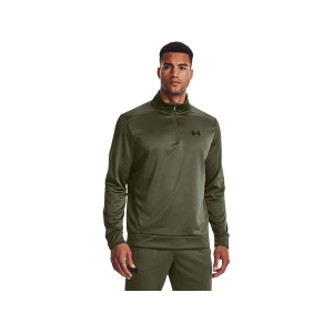UNDER ARMOUR Men's Fleece Quarter Zip Jacket Marine Olive Drab XL Tall