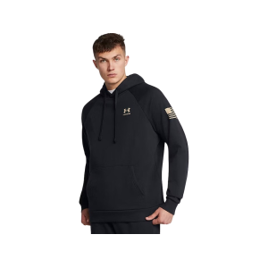 UNDER ARMOUR Men's Freedom Flag Hoodie Black/Desert Sand Large
