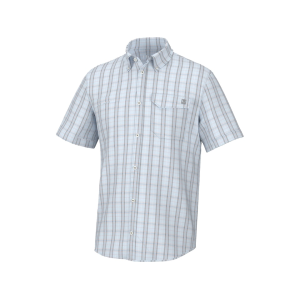 Huk Men's Latitude Tide Point Short Sleeve Shirt Ice Water XL - Huk