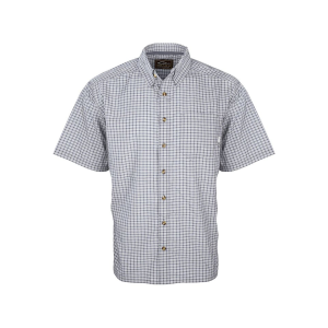 Drake Men's Featherlite Check Short Sleeve Shirt Midnight Gray Medium - Drake