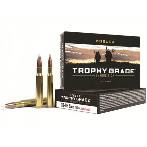 ler Trophy Grade 30-06 Springfield 180 Grain Nosler AccuBond Bonded Polymer Tip Box Of 20 Ammo